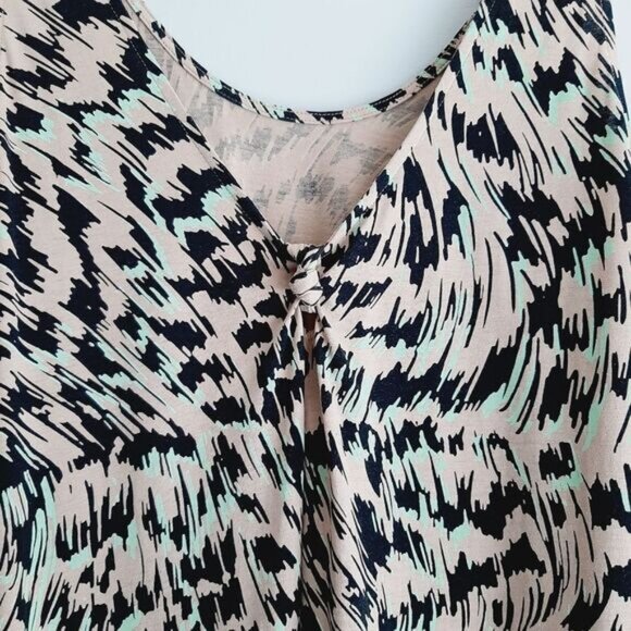 VERO MODA Mille Sleveless Calf Midi Dress Stretchy Pull-Over Abstract Sz M - Picture 10 of 15